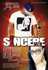 Sincere529 at Poetic Nights on the Bayou